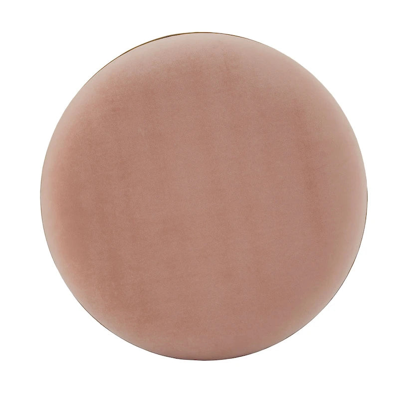 Fabric Upholstered Round Ottoman