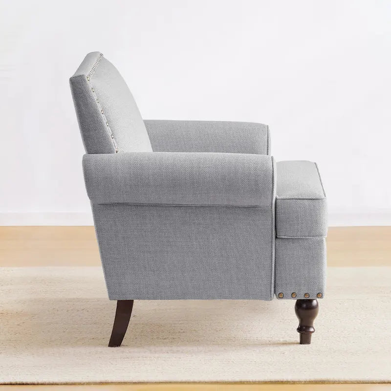 Modern Nailhead Accent Chair Arm Chairs Set of 2