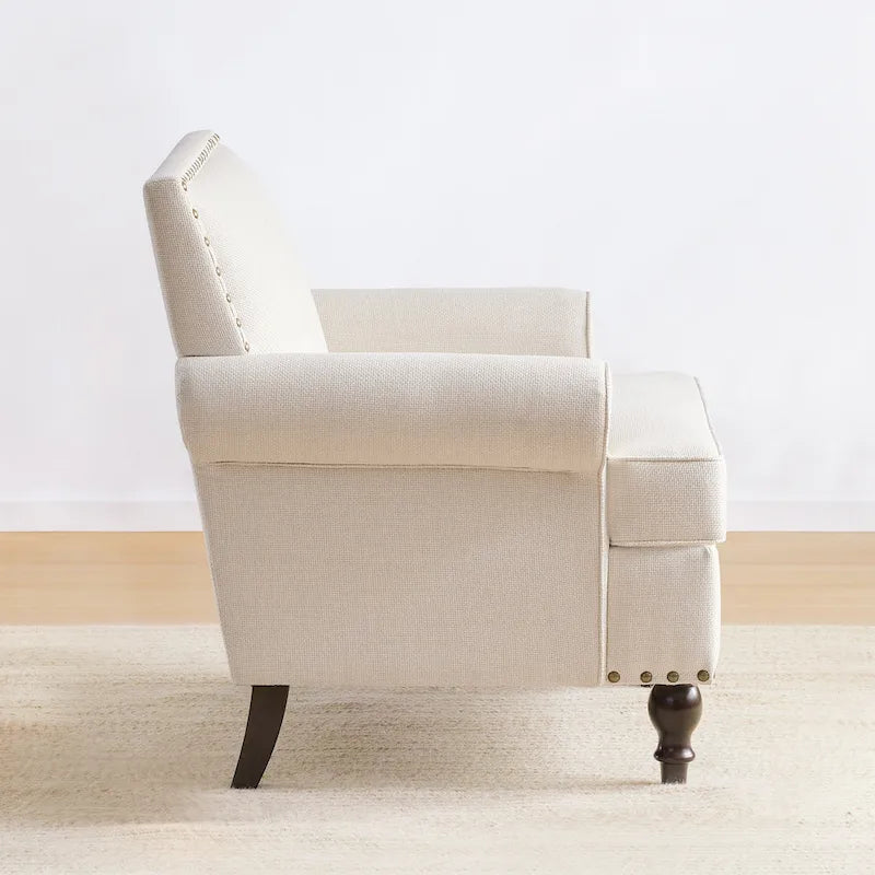 Modern Nailhead Accent Chair Arm Chairs Set of 2