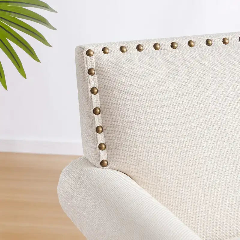 Modern Nailhead Accent Chair Arm Chairs Set of 2