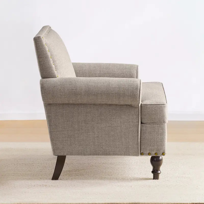 Modern Nailhead Accent Chair Arm Chairs Set of 2