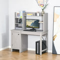 Farmhouse Computer Desk with Hutch and Cabinet, Home office Desk with Storage, for Study