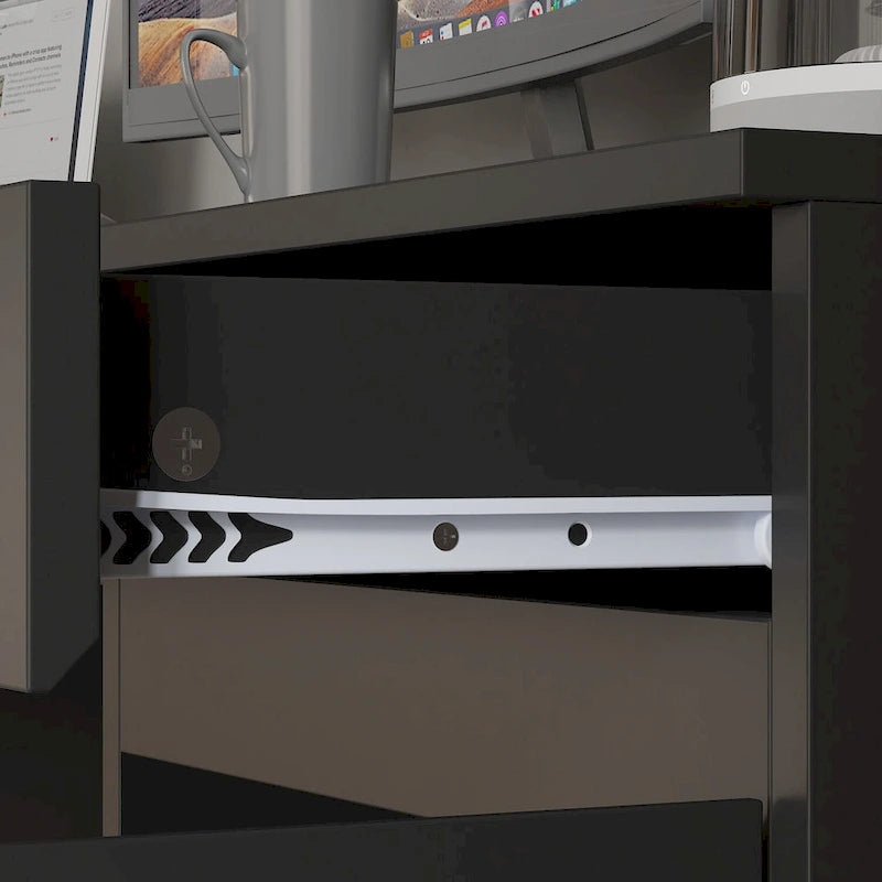 90.6W Spacious Double Desk Workstation w/Ample Storage for Two Table
