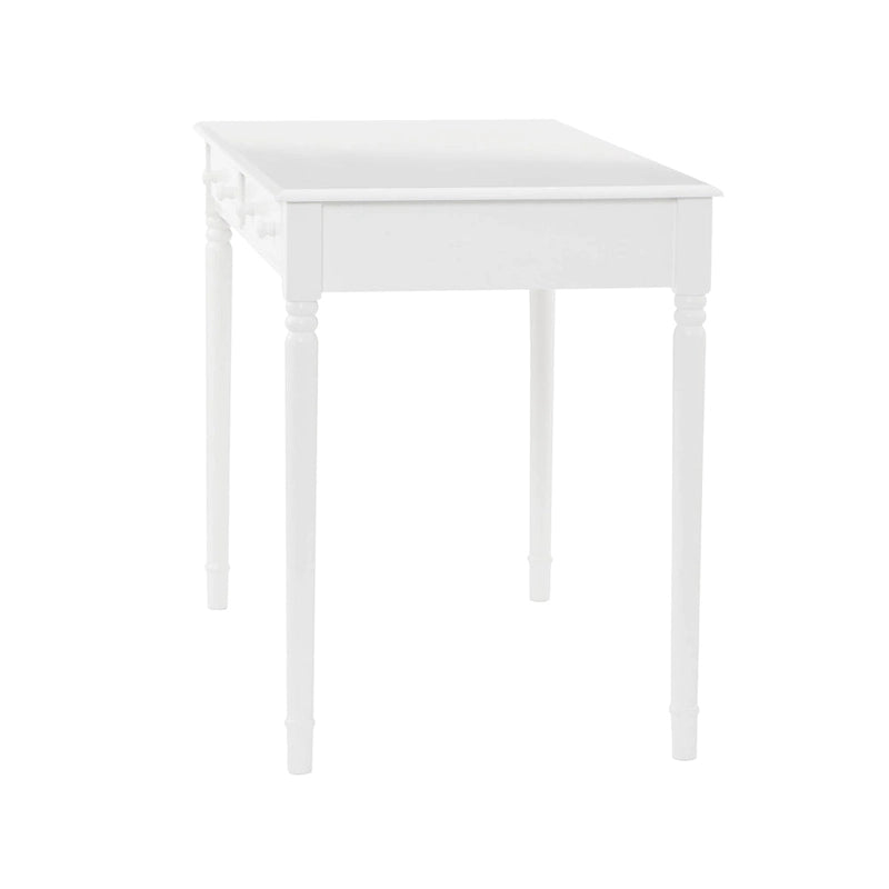 2-drawer White Writing Desk