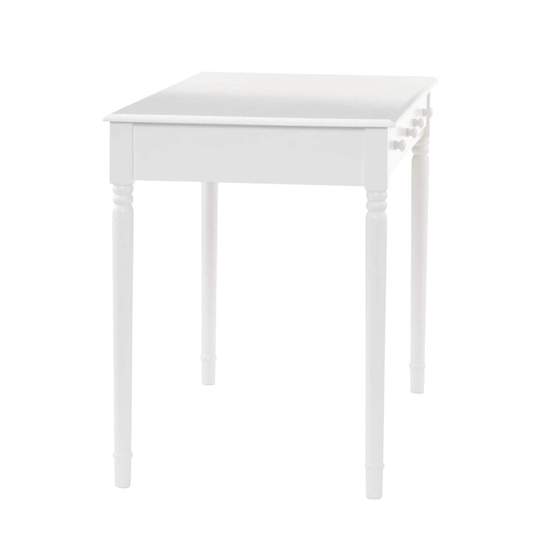 2-drawer White Writing Desk