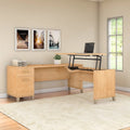72W 3 Position Sit to Stand L Shaped Desk