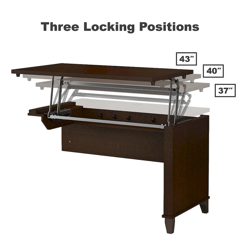 72W 3 Position Sit to Stand L Shaped Desk