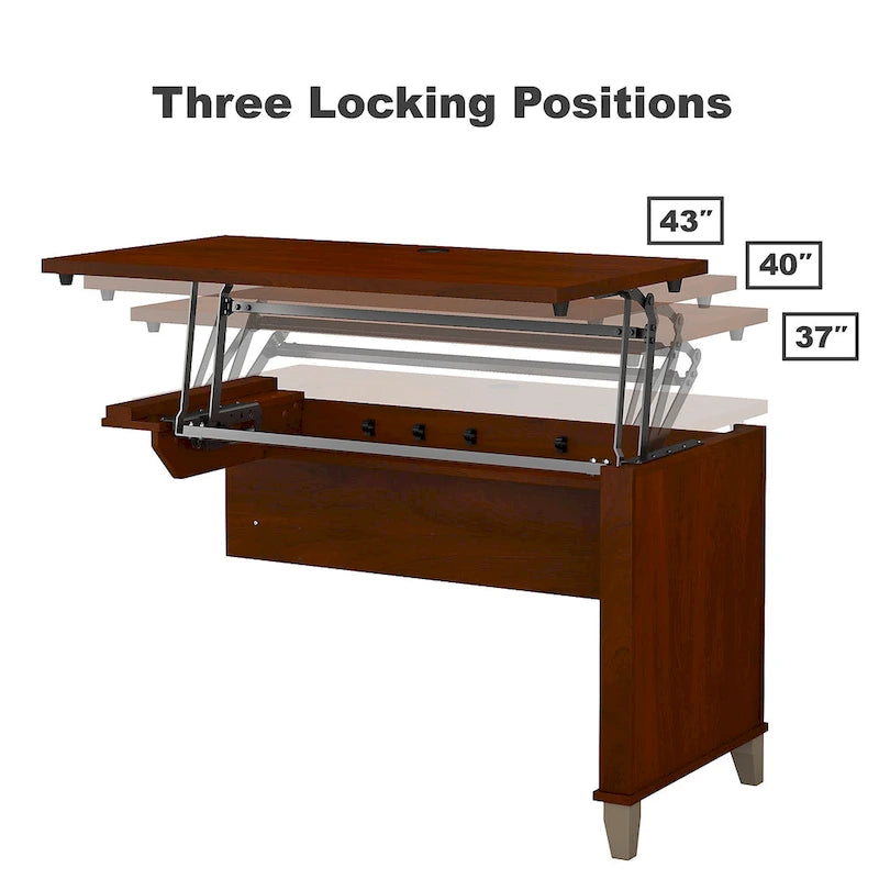 72W 3 Position Sit to Stand L Shaped Desk