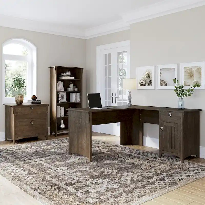 3-piece Desk, Cabinet, and Bookcase Set