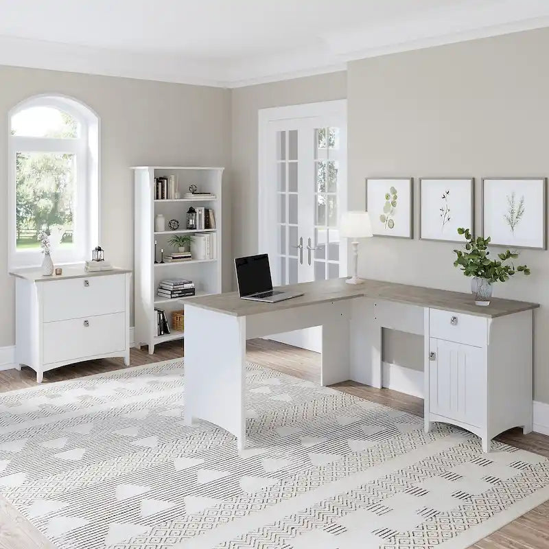 3-piece Desk, Cabinet, and Bookcase Set