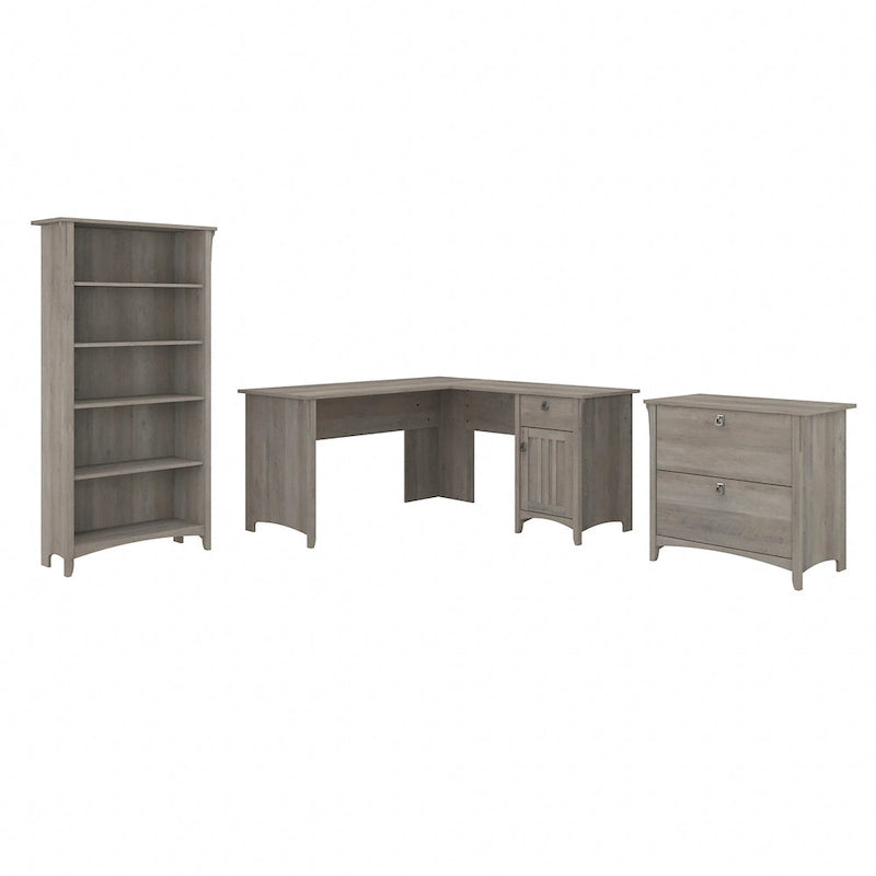 3-piece Desk, Cabinet, and Bookcase Set