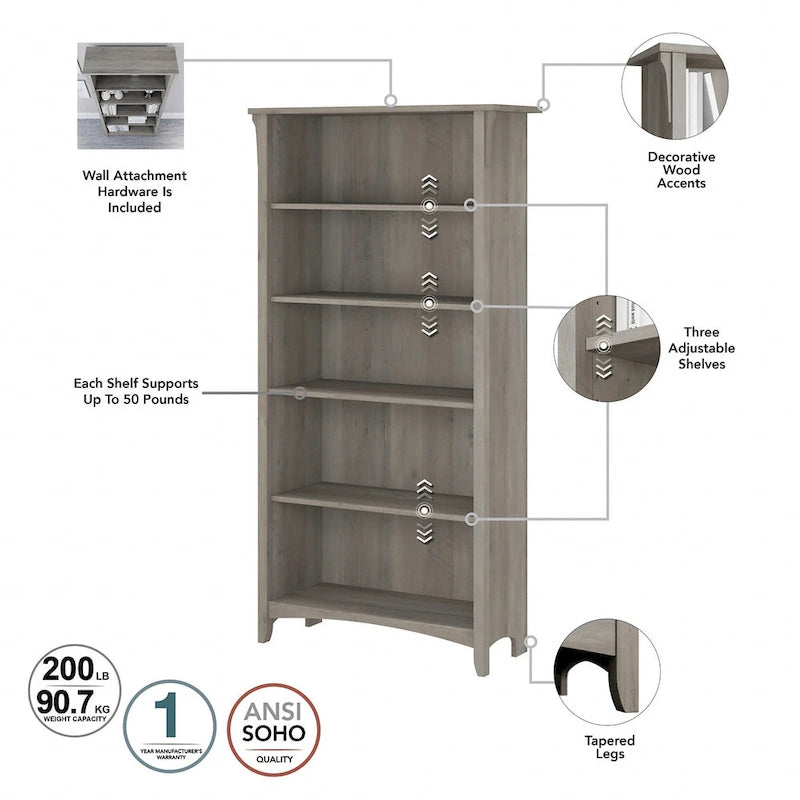 3-piece Desk, Cabinet, and Bookcase Set