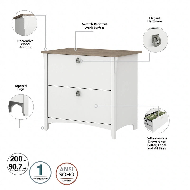 3-piece Desk, Cabinet, and Bookcase Set
