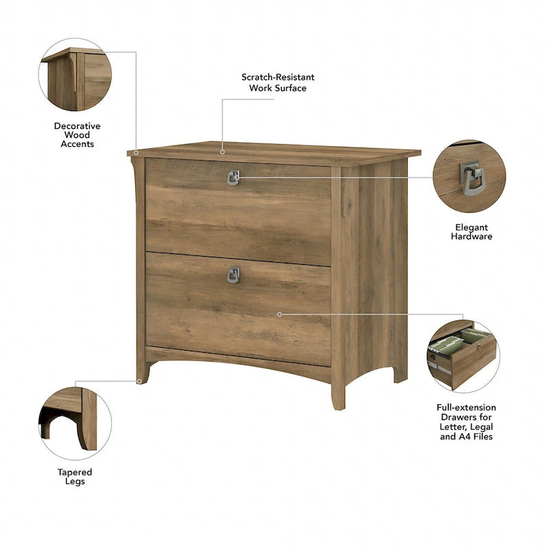 3-piece Desk, Cabinet, and Bookcase Set