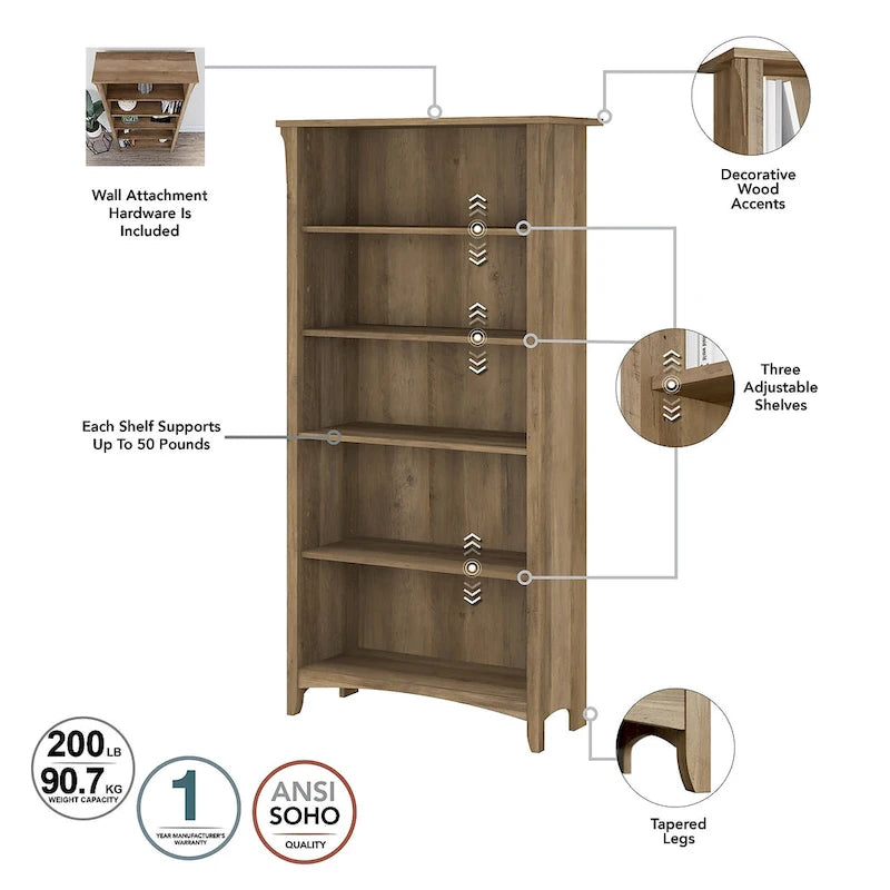 3-piece Desk, Cabinet, and Bookcase Set
