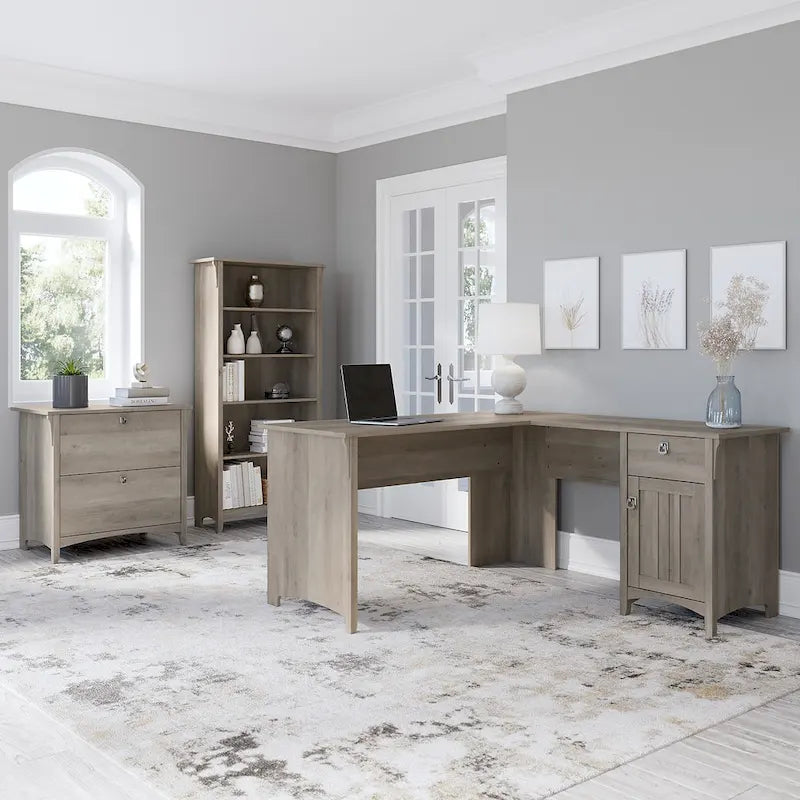 3-piece Desk, Cabinet, and Bookcase Set