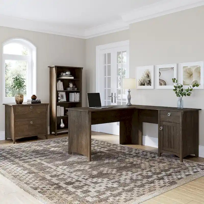 3-piece Desk, Cabinet, and Bookcase Set