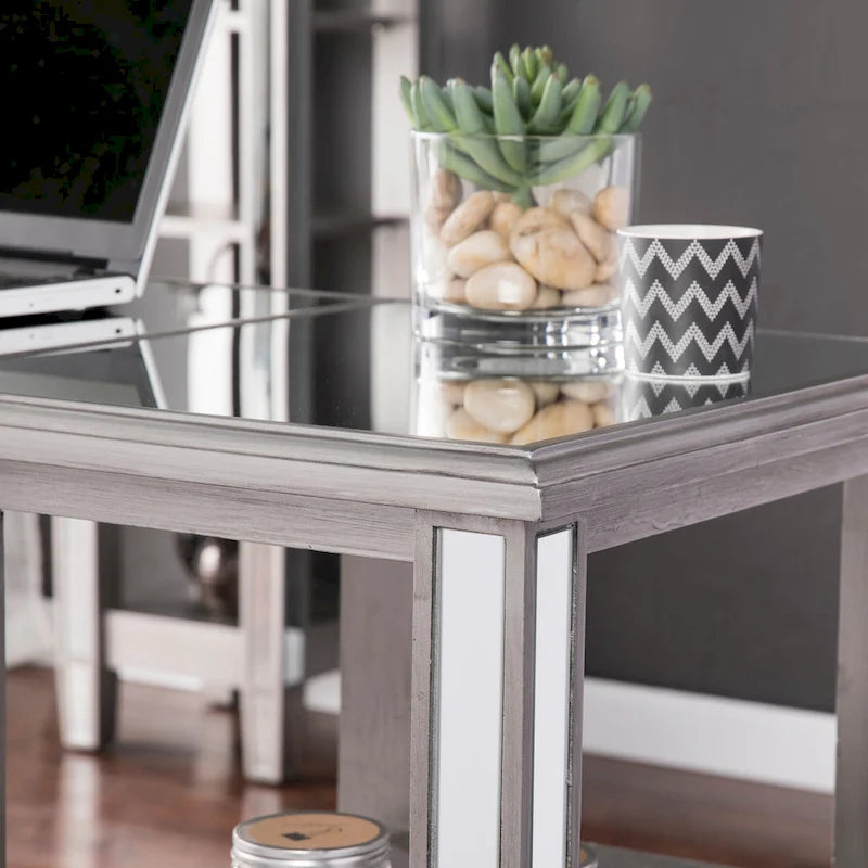 Mirrored Office Computer Desk