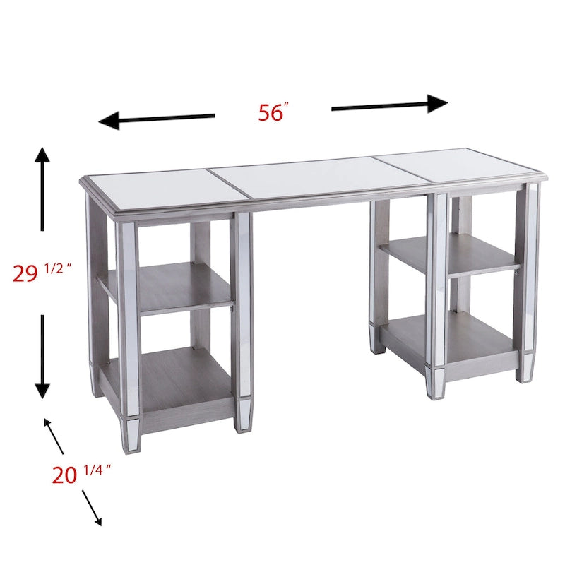 Mirrored Office Computer Desk