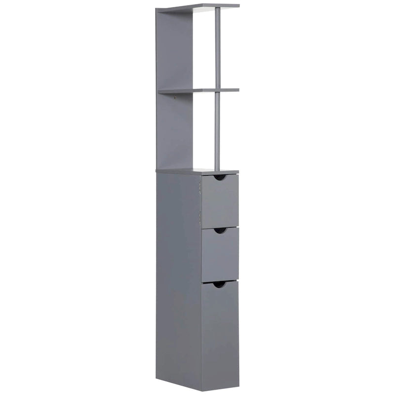Bathroom Tower Storage Cabinet - 6 W x 13 D x 55.25 H