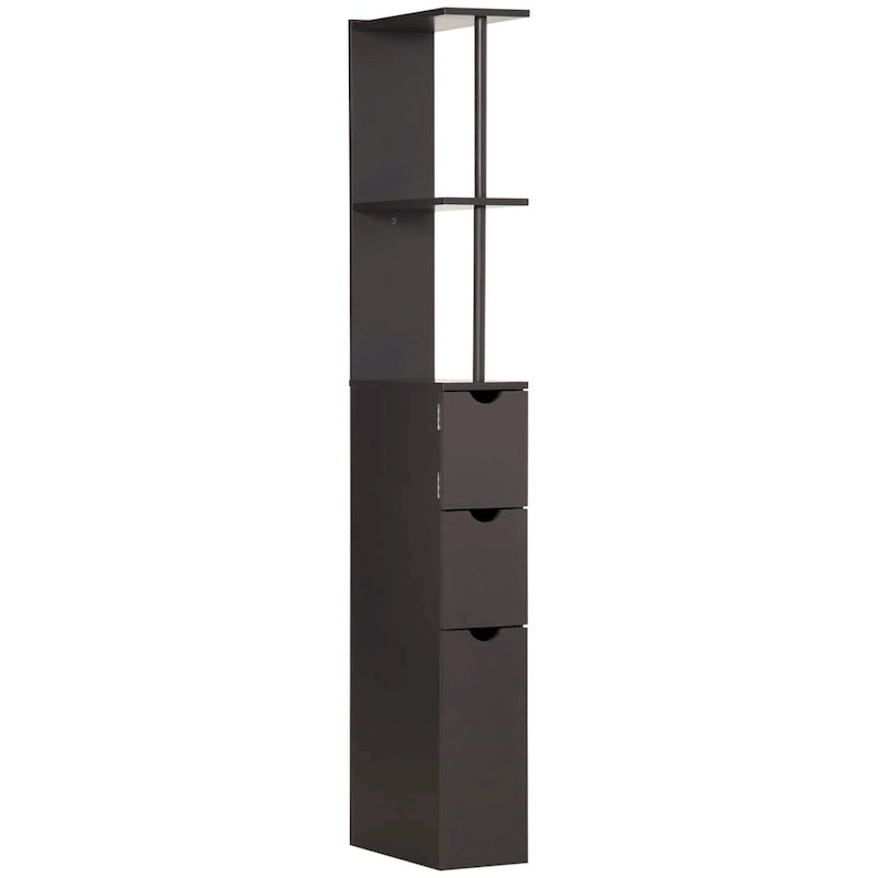 Bathroom Tower Storage Cabinet - 6 W x 13 D x 55.25 H