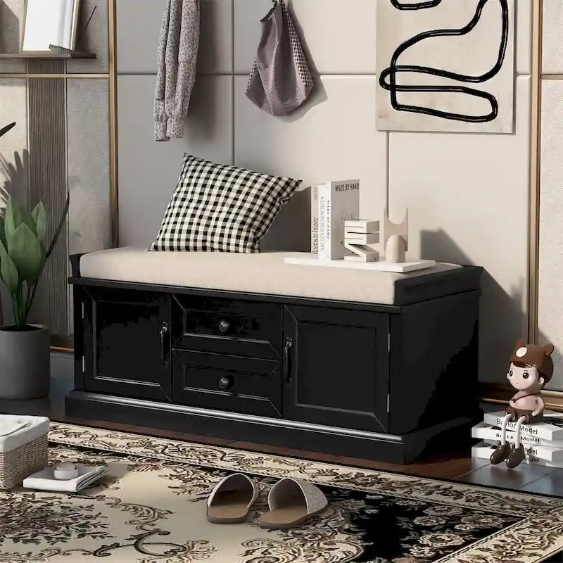 Storage Bench with Removable Cushion