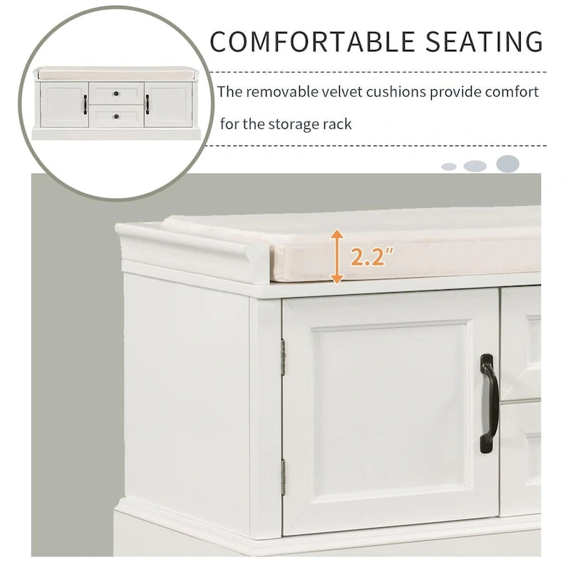 Storage Bench with Removable Cushion