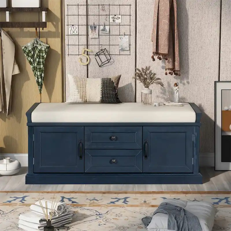 Storage Bench with Removable Cushion