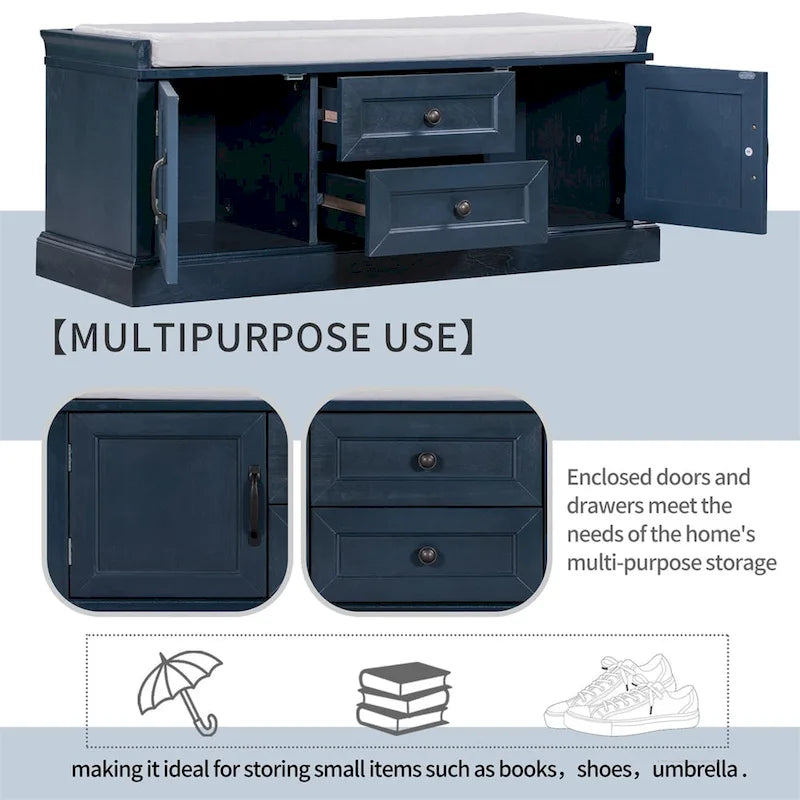 Storage Bench with Removable Cushion