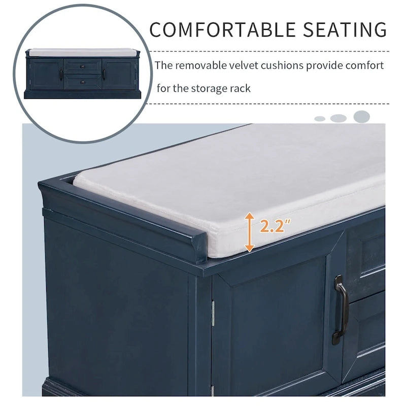 Storage Bench with Removable Cushion