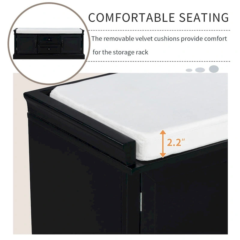 Storage Bench with Removable Cushion