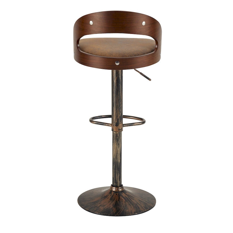 Bar Stools Set of 2, Modern Adjustable Swivel Kitchen Bar Chair with Footrest