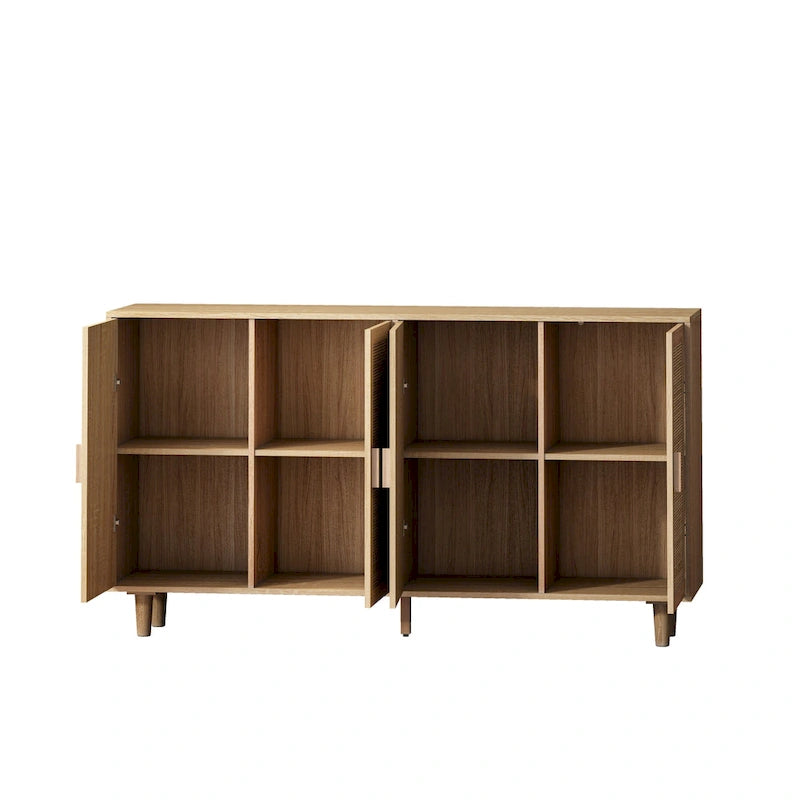 62.20Elegant and Functional 4-Door Rattan Sideboard/Buffet