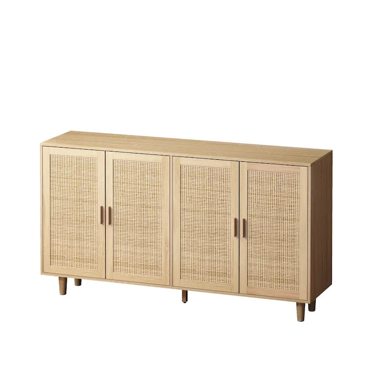 62.20Elegant and Functional 4-Door Rattan Sideboard/Buffet
