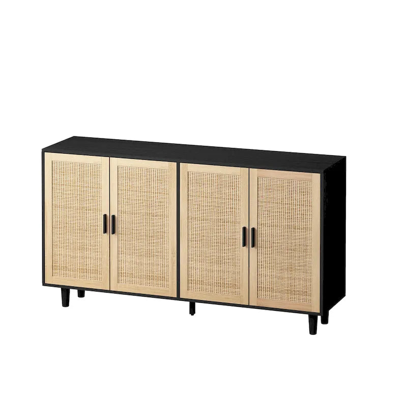 62.20Elegant and Functional 4-Door Rattan Sideboard/Buffet