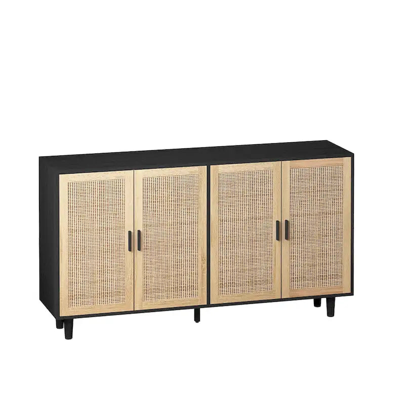 62.20Elegant and Functional 4-Door Rattan Sideboard/Buffet
