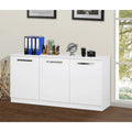 Saint Birch Miami White Wood Grain 3-Door Contemporary Credenza File Cabinet