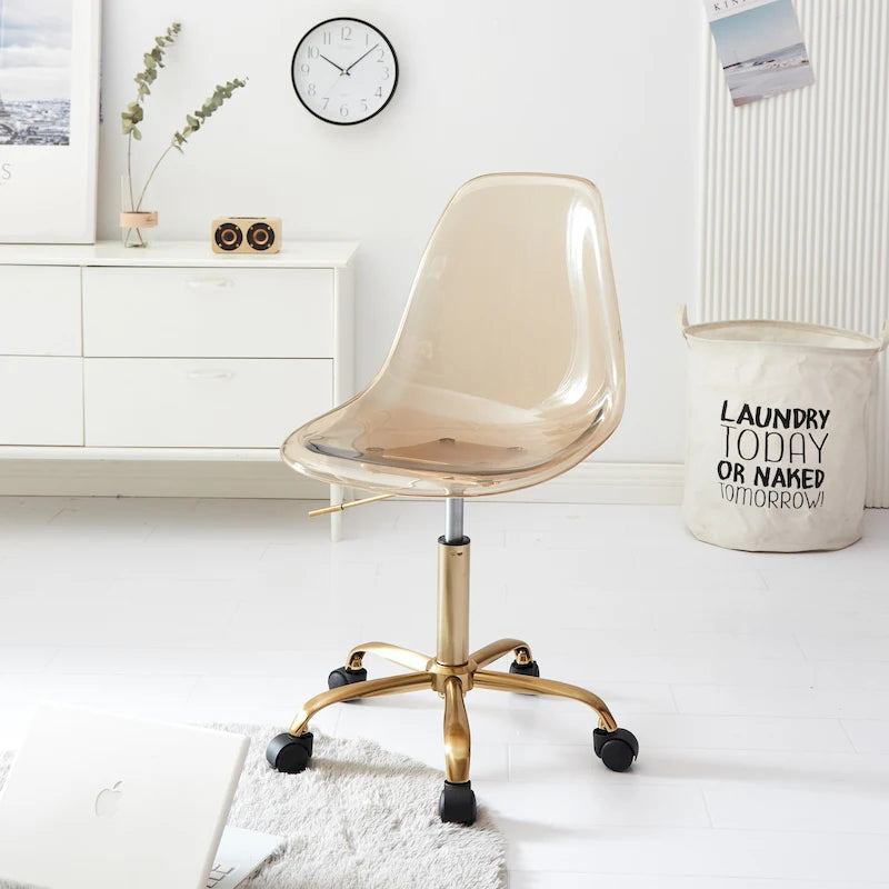 Urban Lifestyle Armless Acrylic Rolling Adjustable Office Chair
