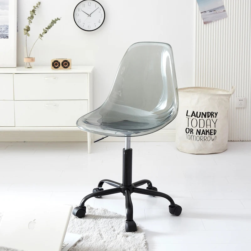 Urban Lifestyle Armless Acrylic Rolling Adjustable Office Chair