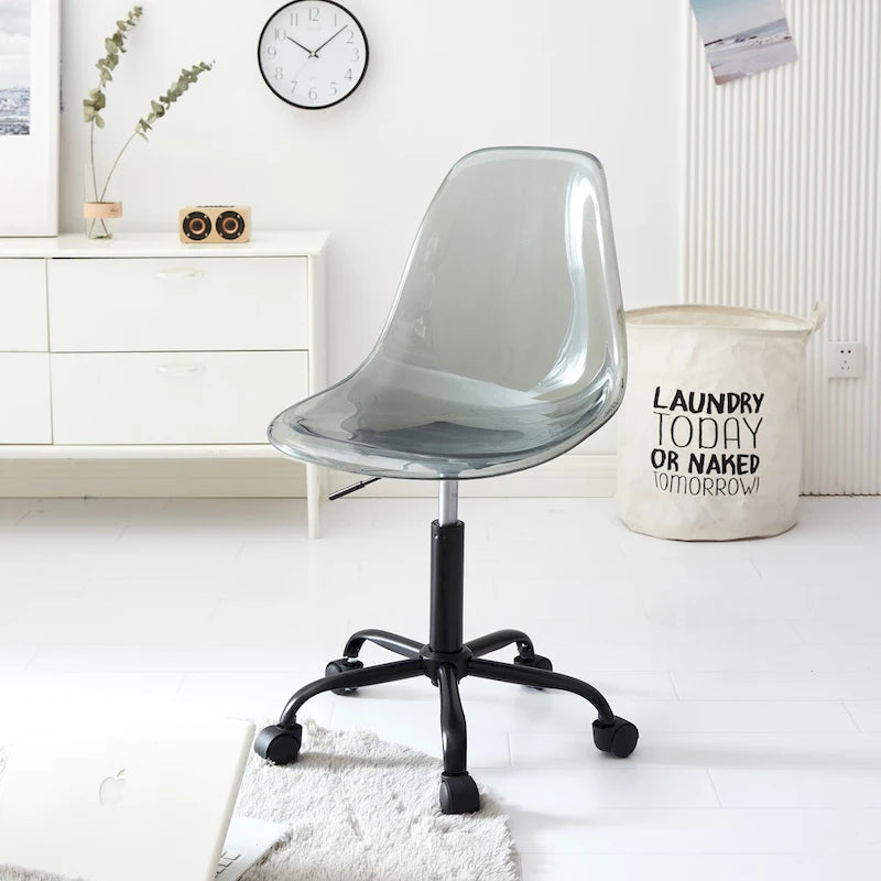 Urban Lifestyle Armless Acrylic Rolling Adjustable Office Chair