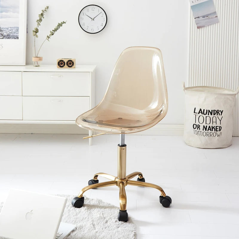 Urban Lifestyle Armless Acrylic Rolling Adjustable Office Chair
