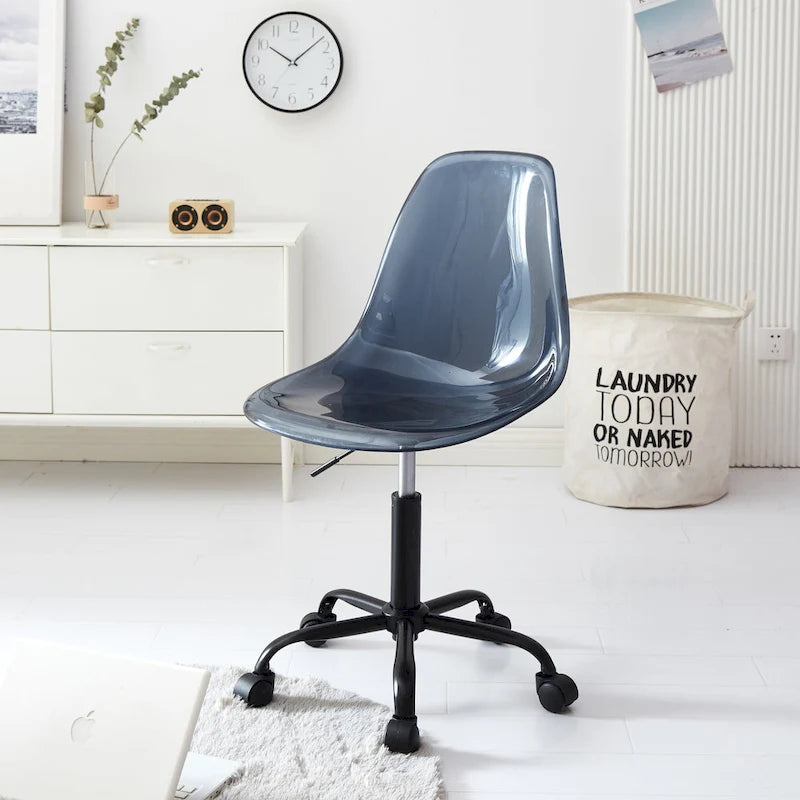 Urban Lifestyle Armless Acrylic Rolling Adjustable Office Chair