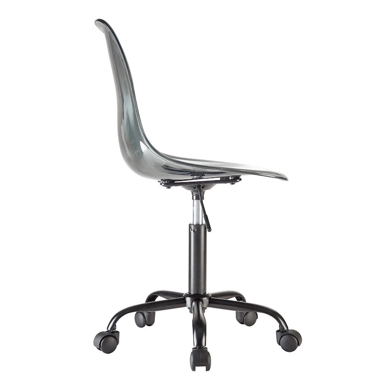 Urban Lifestyle Armless Acrylic Rolling Adjustable Office Chair