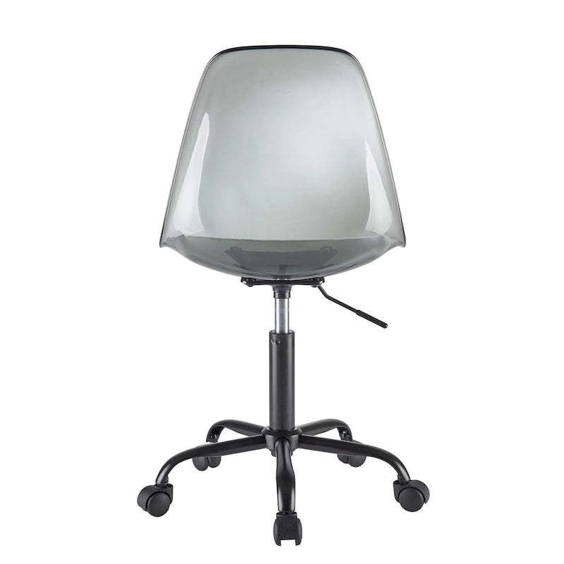 Urban Lifestyle Armless Acrylic Rolling Adjustable Office Chair