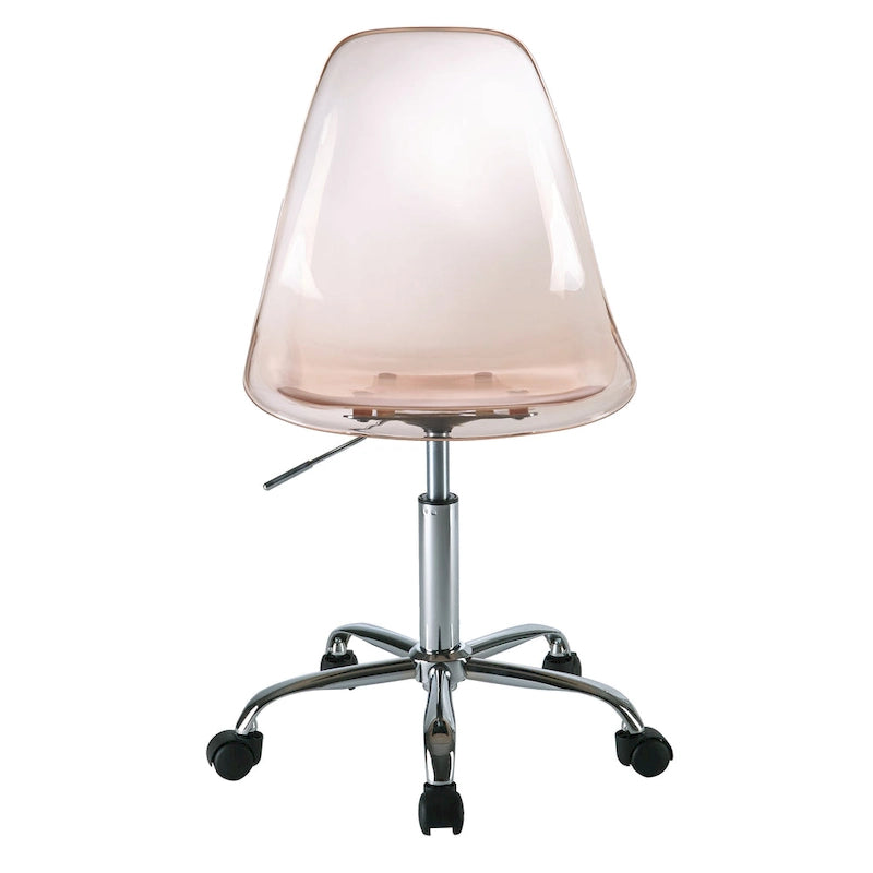 Urban Lifestyle Armless Acrylic Rolling Adjustable Office Chair