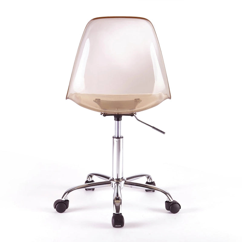 Urban Lifestyle Armless Acrylic Rolling Adjustable Office Chair