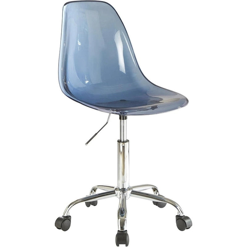 Urban Lifestyle Armless Acrylic Rolling Adjustable Office Chair