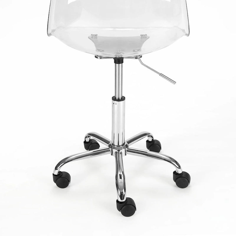 Urban Lifestyle Armless Acrylic Rolling Adjustable Office Chair