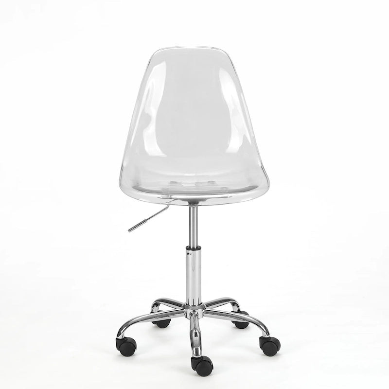 Urban Lifestyle Armless Acrylic Rolling Adjustable Office Chair