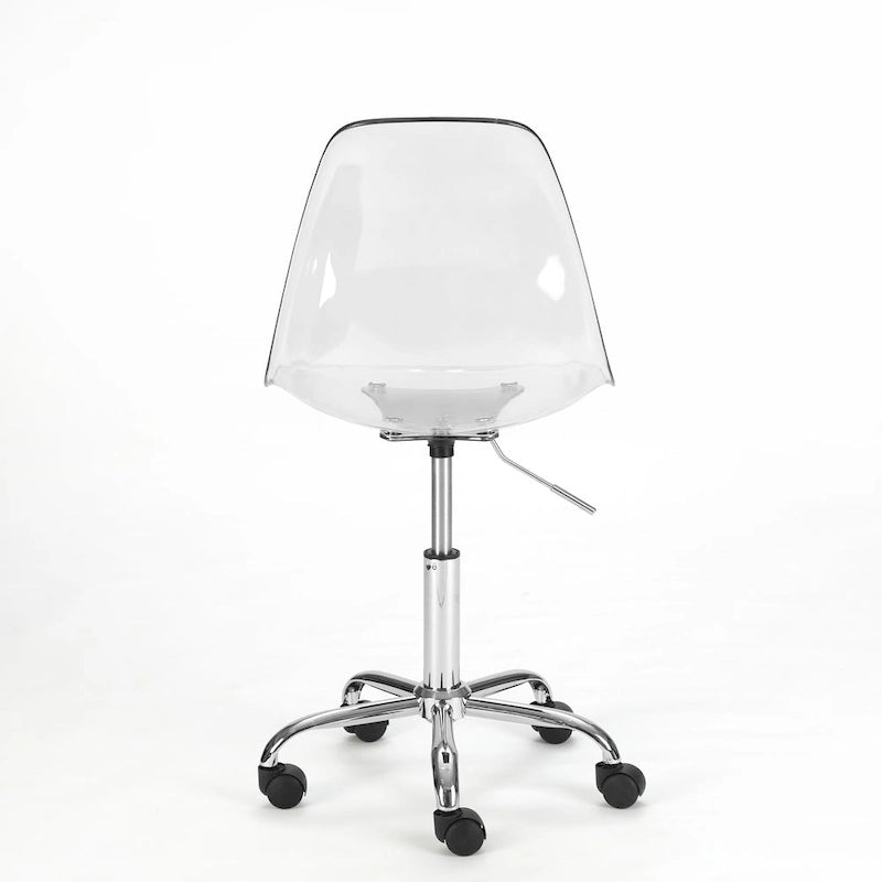 Urban Lifestyle Armless Acrylic Rolling Adjustable Office Chair